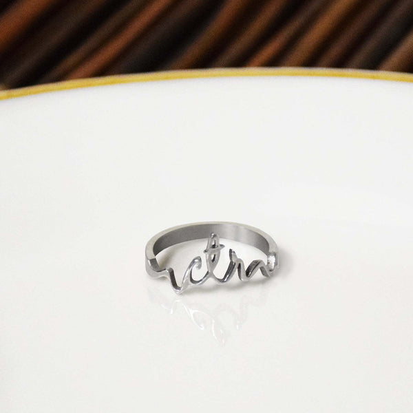 Cursive CTR Ring - Stainless Steel