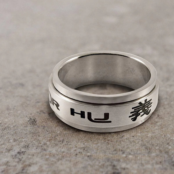 Universal Spinner CTR Ring - Stainless Steel - Represents Ten Languages