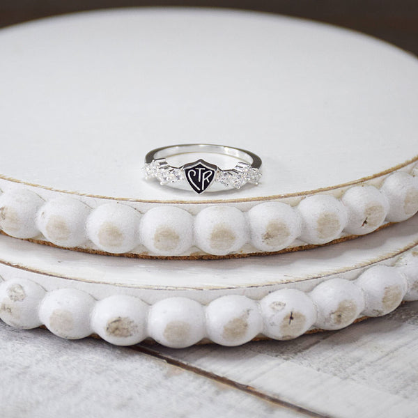 Aura CTR RIng - Sterling Silver - CZ Stones