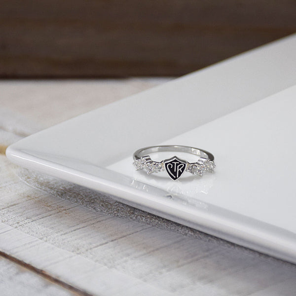 Aura CTR RIng - Sterling Silver - CZ Stones