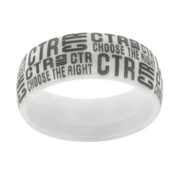 Tabloid CTR Ring -  White Diamond Ceramic