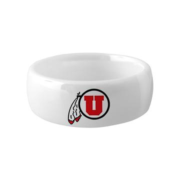 University of Utah Ring - White Diamond Ceramic
