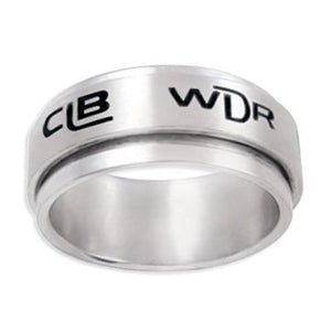 Universal Spinner CTR Ring - Stainless Steel - Represents Ten Languages