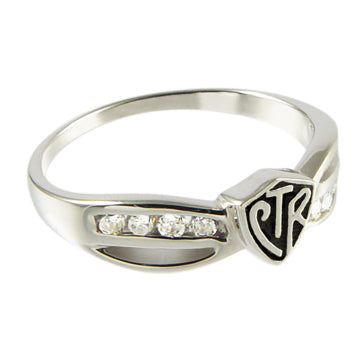 Bow Antiqued CTR Ring - Sterling Silver