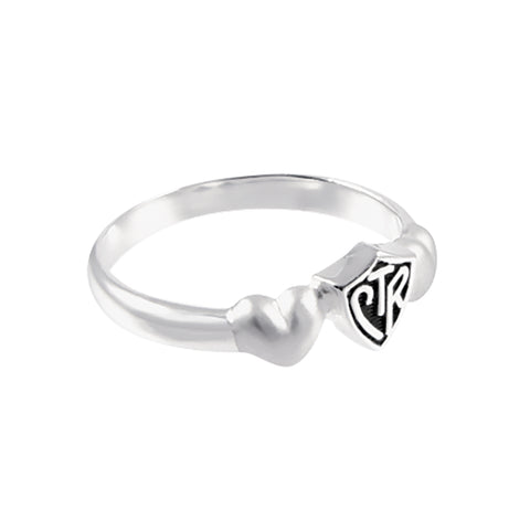 Satin Hearts CTR Ring - Sterling Silver
