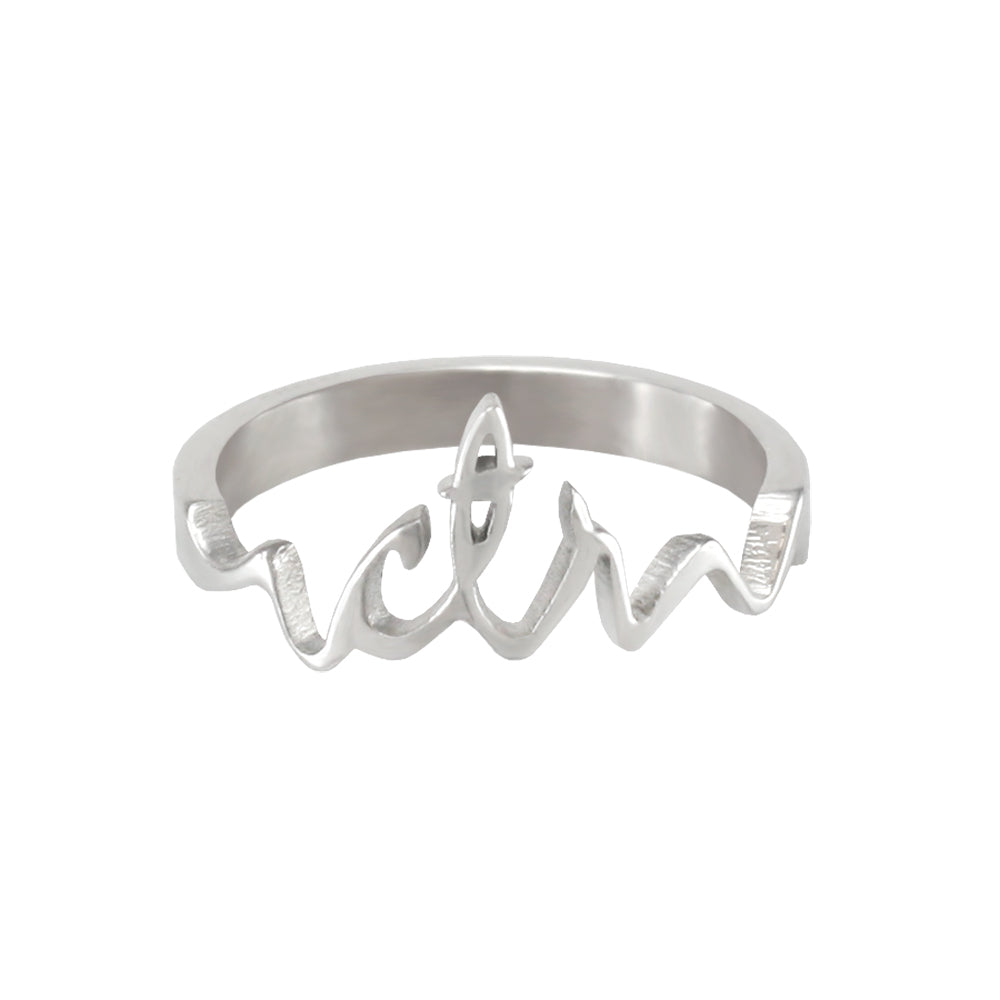 Cursive CTR Ring - Stainless Steel