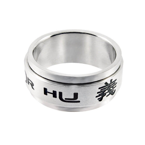 Universal Spinner CTR Ring - Stainless Steel - Represents Ten Languages
