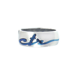 Signature Blue CTR Ring - Stainless Steel