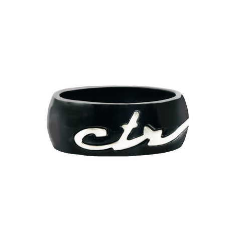 Signature Reverse CTR Ring -  Stainless Steel