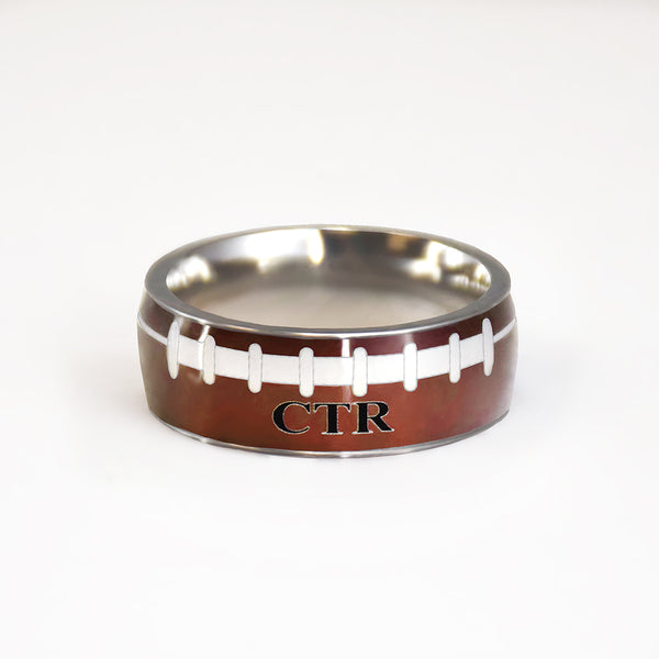 Football CTR Ring - Stainless Steel