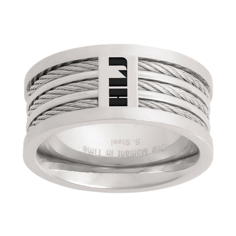 Spanish Tres Triple Cable HLJ Ring - Stainless Steel