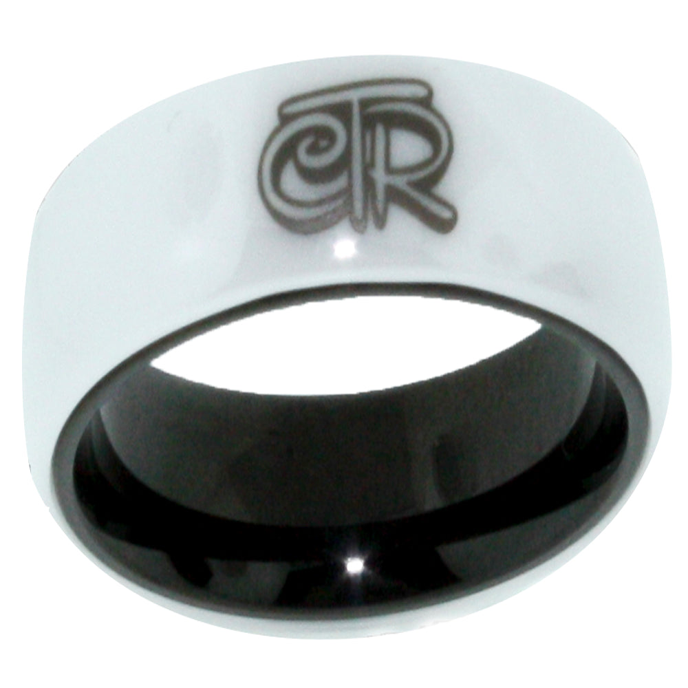 Magic CTR Ring (Wide Band) - White Ceramic