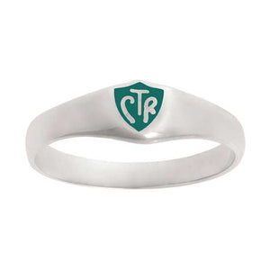Classic CTR Ring - Green - Sterling Silver
