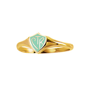 Classic Small Mint & Gold CTR Ring – Stainless Steel