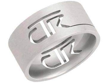 Cut Out CTR Ring  - Brushed Stainless Steel