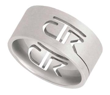Cut Out CTR Ring  - Brushed Stainless Steel